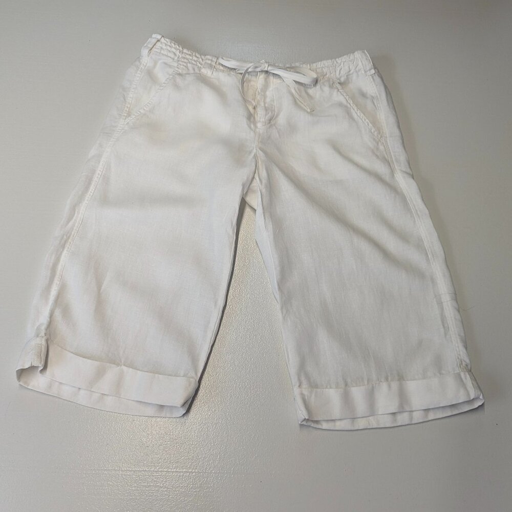 Vince (NOT Camuto) Linen Capris Size Small White